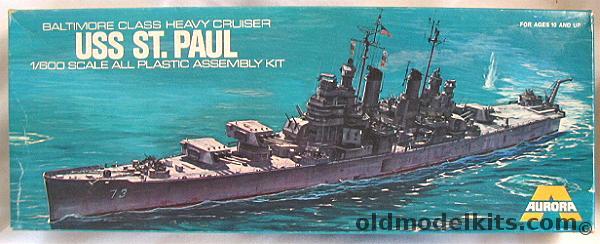 Aurora 1/600 USS St. Paul CA68 - CA-71 USS Quincy-CA-72 USS Pittsburg-CA-74 USS Columbus-CA-75 USS Helena-CA-130 USS Bremerton-CA-131 USS Fall River-CA-132 USS Bremerton-CA-133 USS Toledo-CA-135 USS Los Angeles-CA-136 USS Chicago, 703 plastic model kit